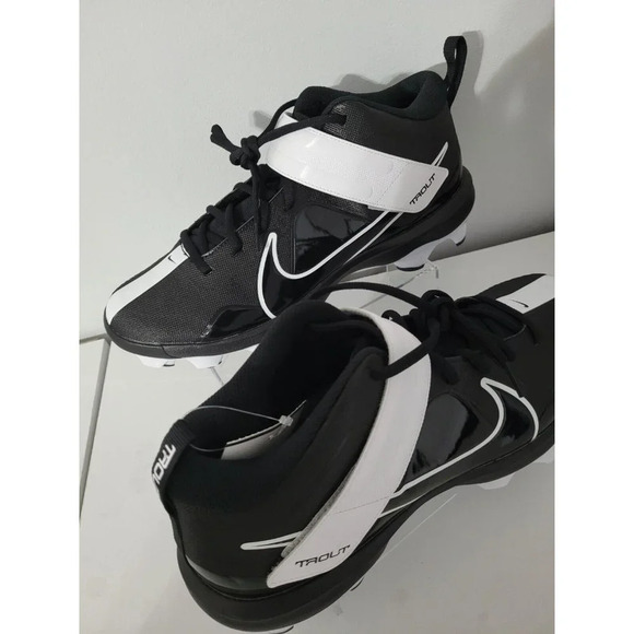 Nike Force Trout 7 Pro MCS Black White Baseball Cleats Men's Size 12 Brand New - Picture 3 of 16